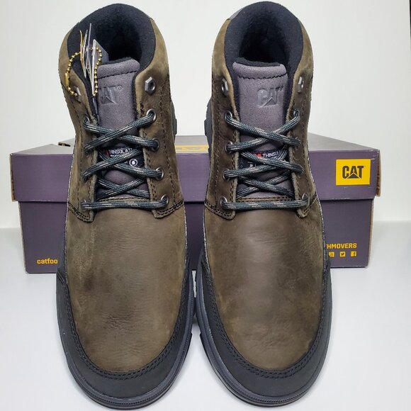 CAT Drover ICE+ Waterproof TX Men’s Boots Size 9.5 Dark Gull Grey - Picture 2 of 7